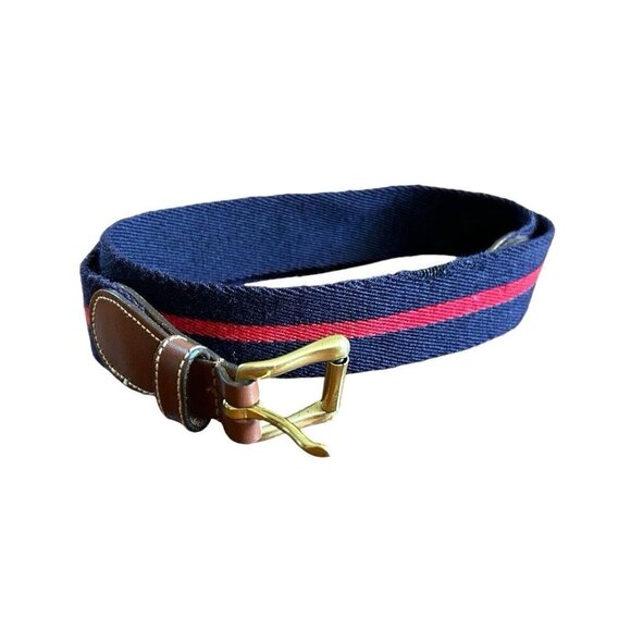 Dooney & Bourke Men's Size 32 Classic Navy Blue and Red Signature Wool - Picture 1 of 6